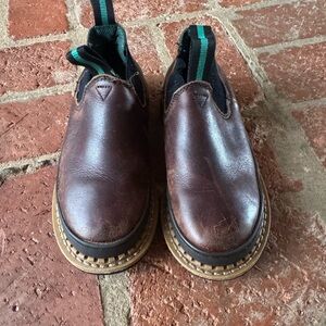 Georgia Boot Kids Brown Genuine Leather Slip-On Boots Little Giant Romeo